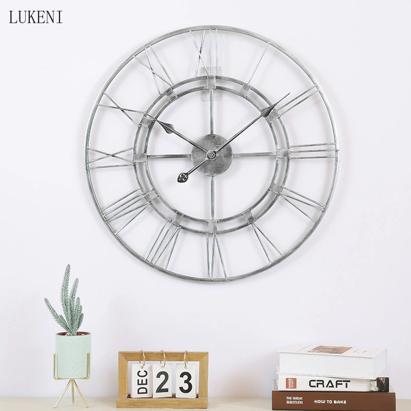 HORLOGE MURAL GRISE 50 CM (DM-65-GK) 