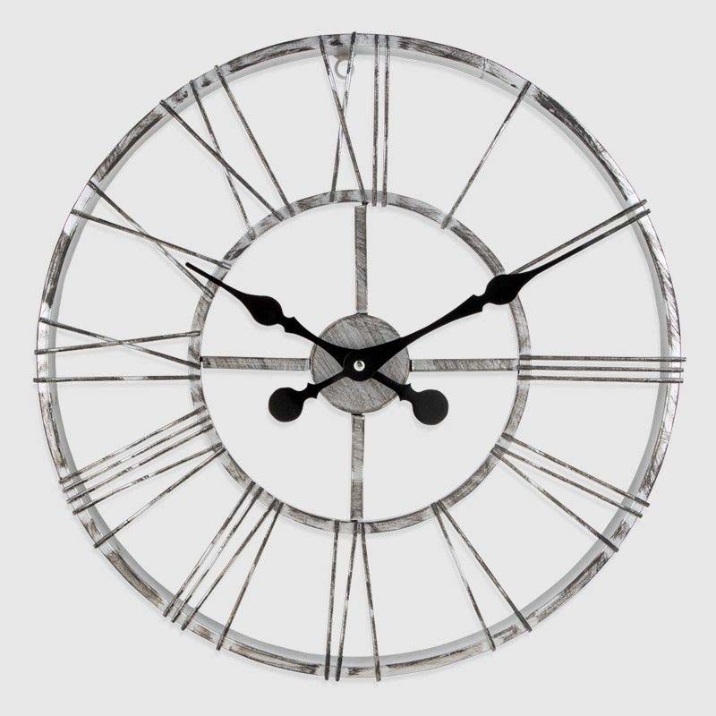 HORLOGE MURAL GRISE 50 CM (DM-65-GK)