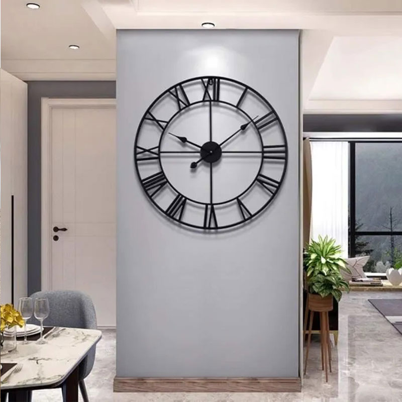 HORLOGE MURAL NOIRE 50 CM (DM-65-K) 
