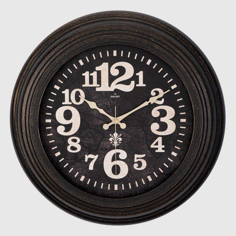 HORLOGE MURAL NOIRE 45 CM (DM-45-3)