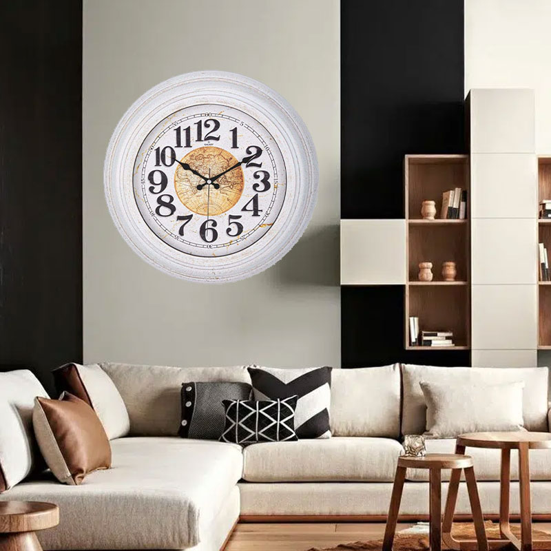 HORLOGE MURAL BLANCHE 45 CM (DM-45-2) 