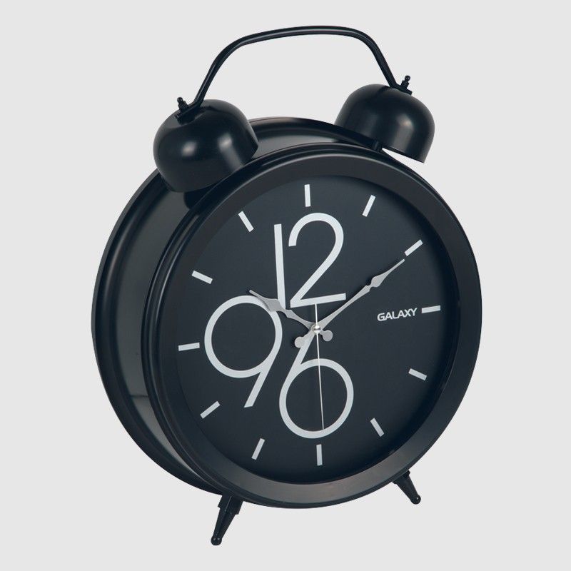 HORLOGE MURAL NOIRE 43.5X54 CM (D-600-02)