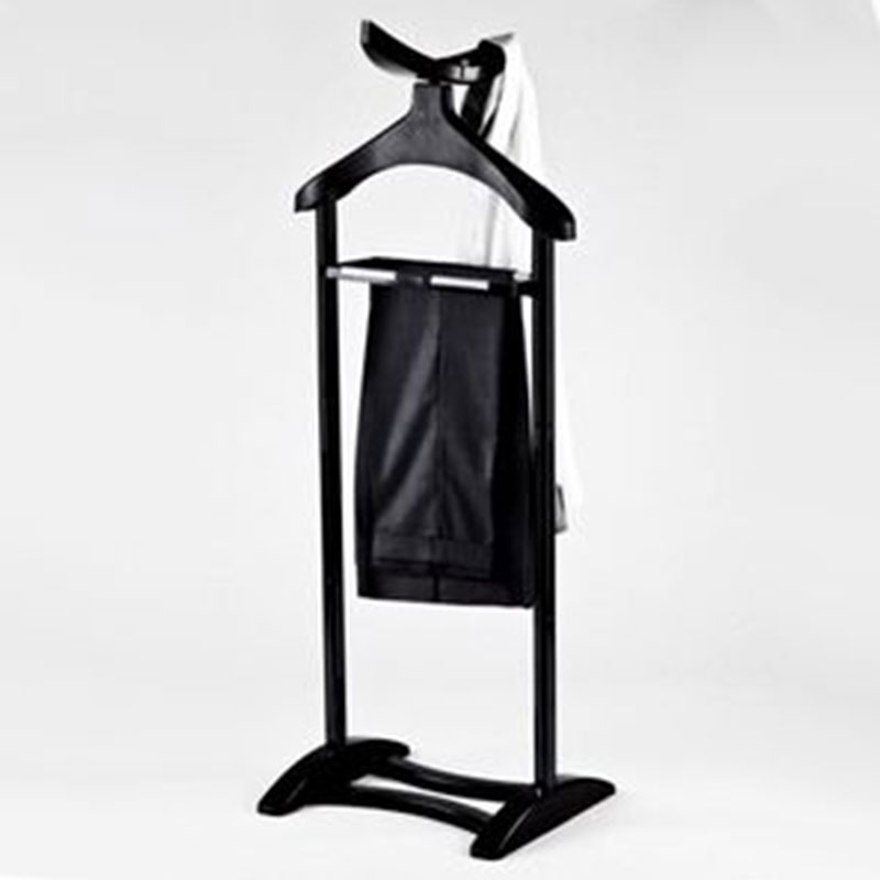 SUPPORT DE MANTEAU NOIR CHROME(M-B20-06)