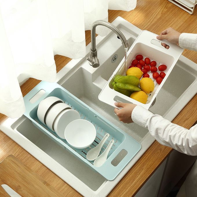 PANIER POUR EVIER EXTENSIBLE BLANC TR8119